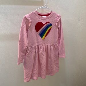 Hannah Anderson pink with rainbow heart dress